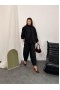 Kadın Siyah Oversize Gömlek ve Palazzo Alt-Üst Takım