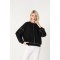 Kadın Siyah Oversize Sweatshirt